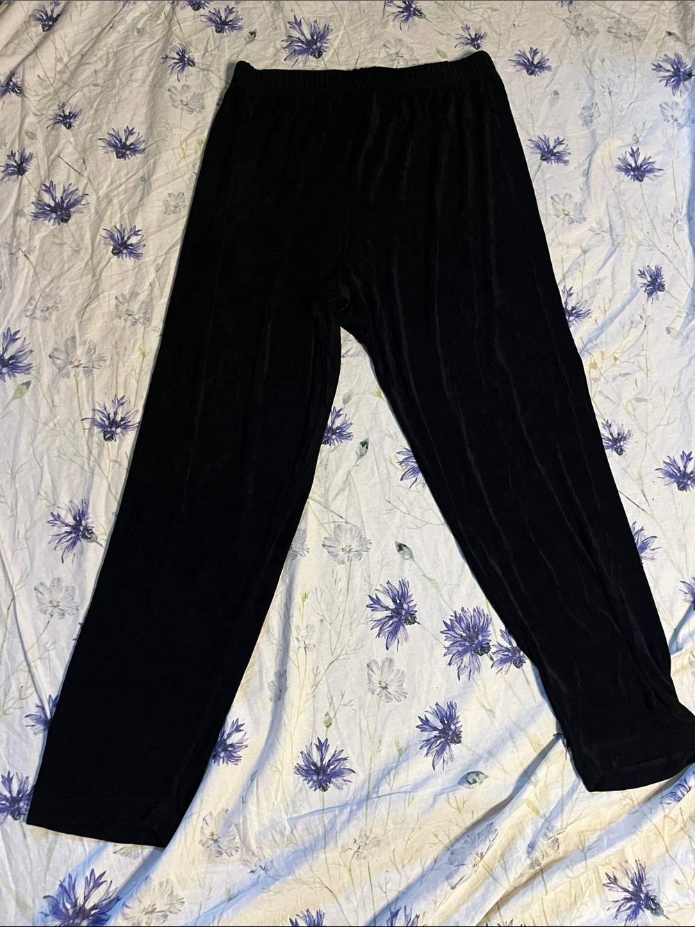 Joseph Ribkoff Size L Black Straight Leg Pants Elastic Waist 95% Acetate